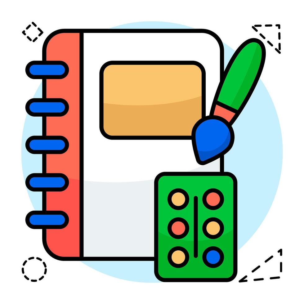 Premium design of painting book vector
