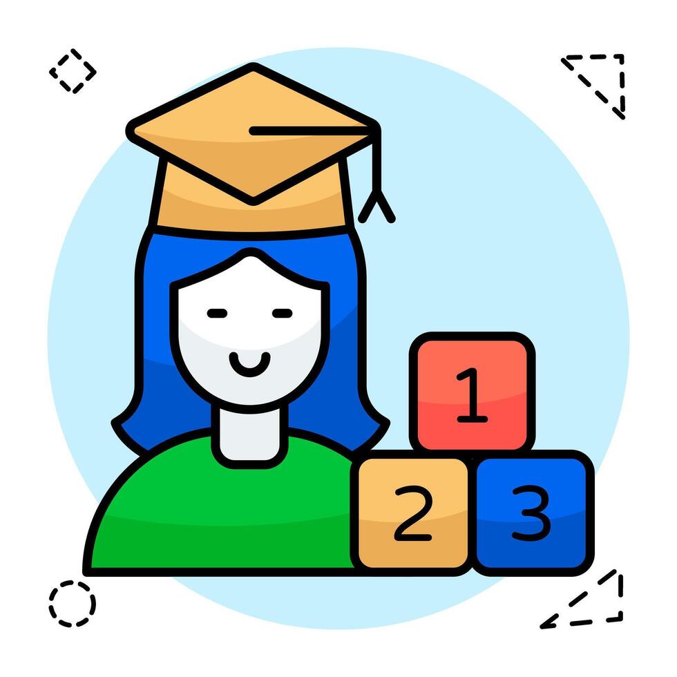 A trendy design of student vector