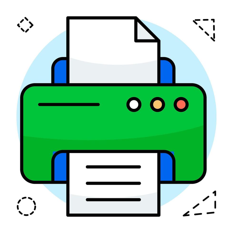 A colored design of printer graphics vector