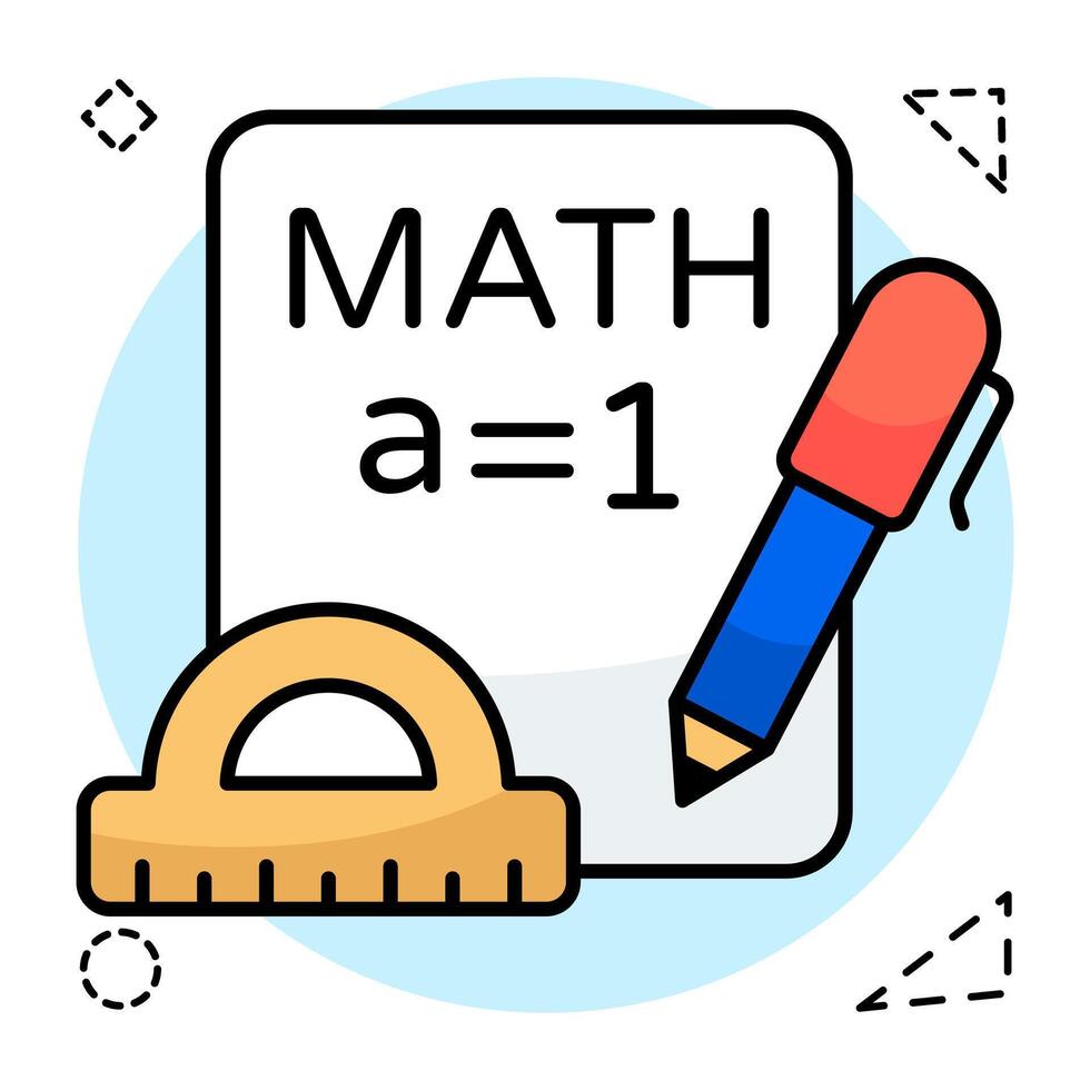 Perfect design of math paper vector