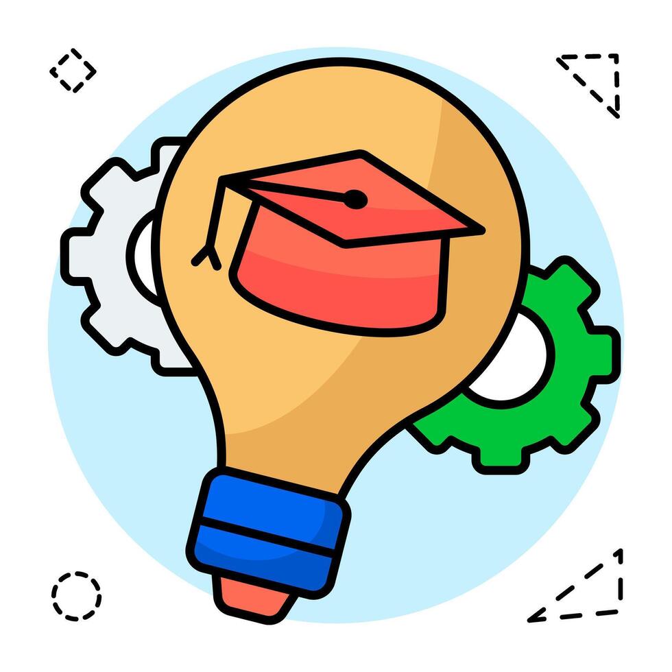 A trendy design of creative education vector