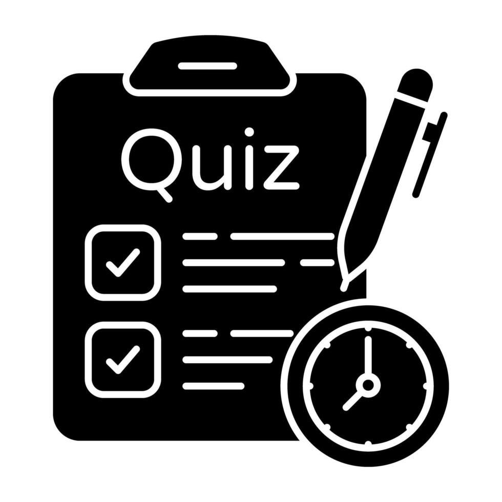Creative design of quiz paper graphic vector