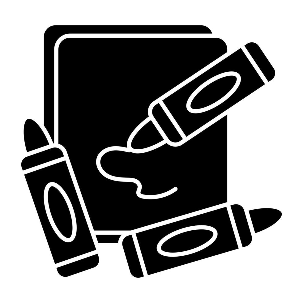 Perfect solid design icon of highlighters vector