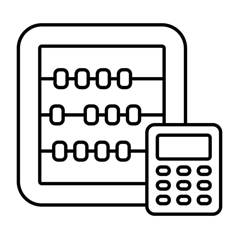 Premium Linear design icon of abacus vector