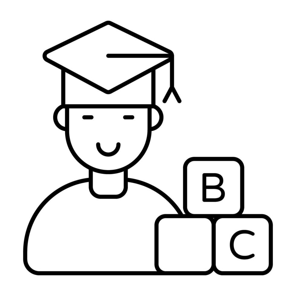 Perfect Linear design icon of student vector