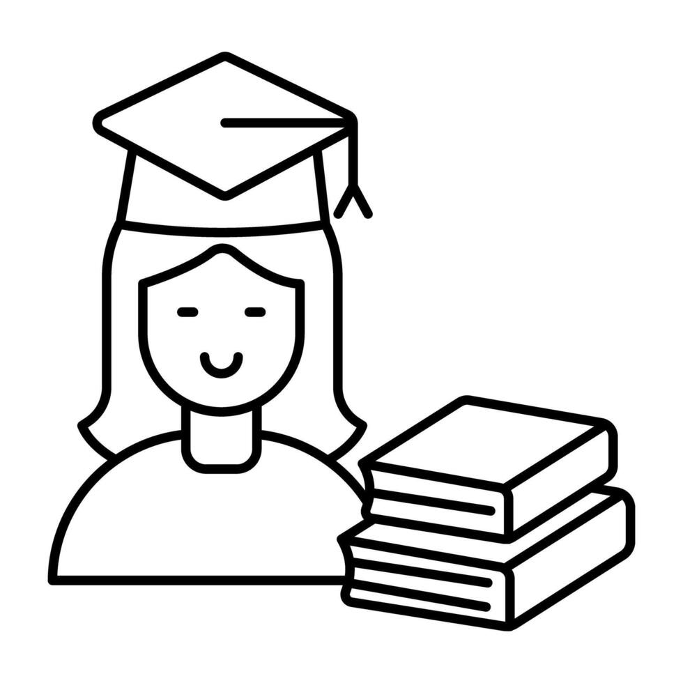 Perfect Linear design icon of students vector