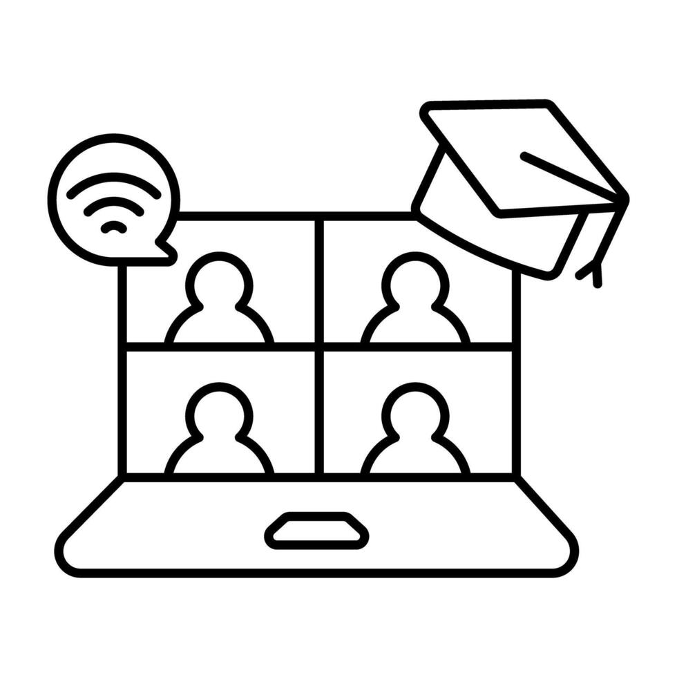 Perfect Linear design icon of webinar vector