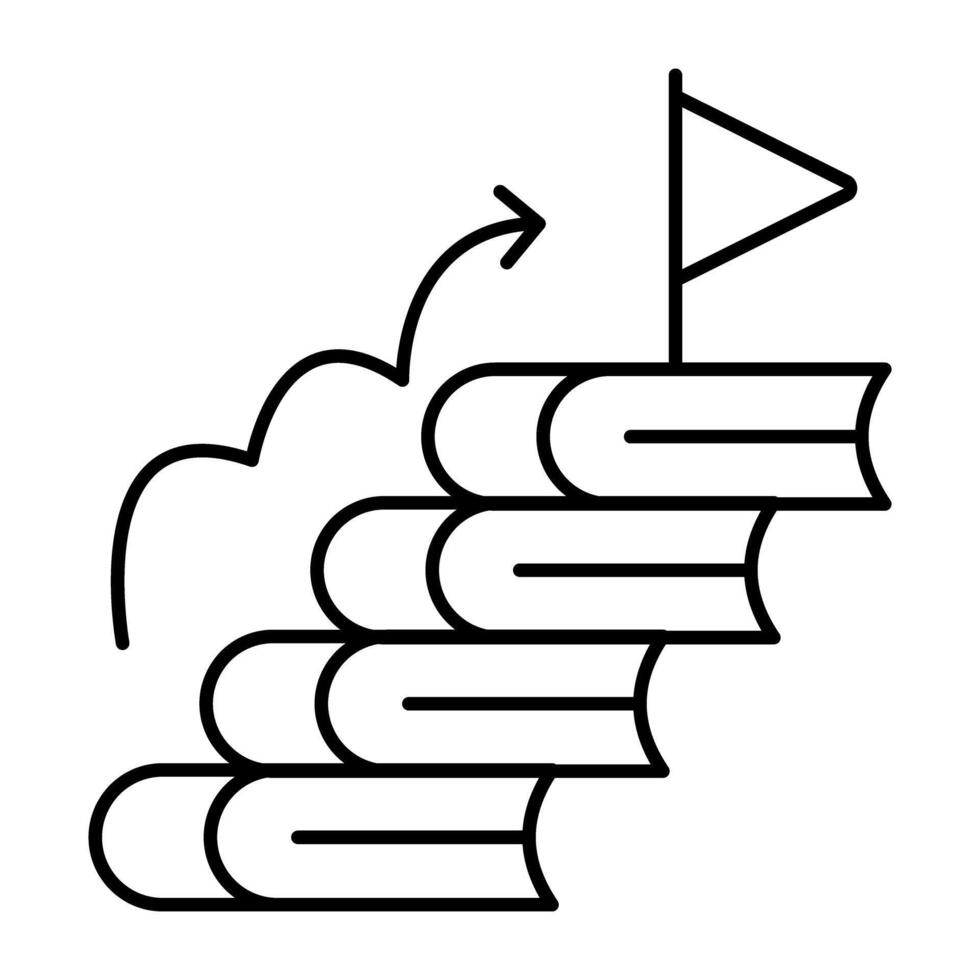 An icon Linear design of education success vector