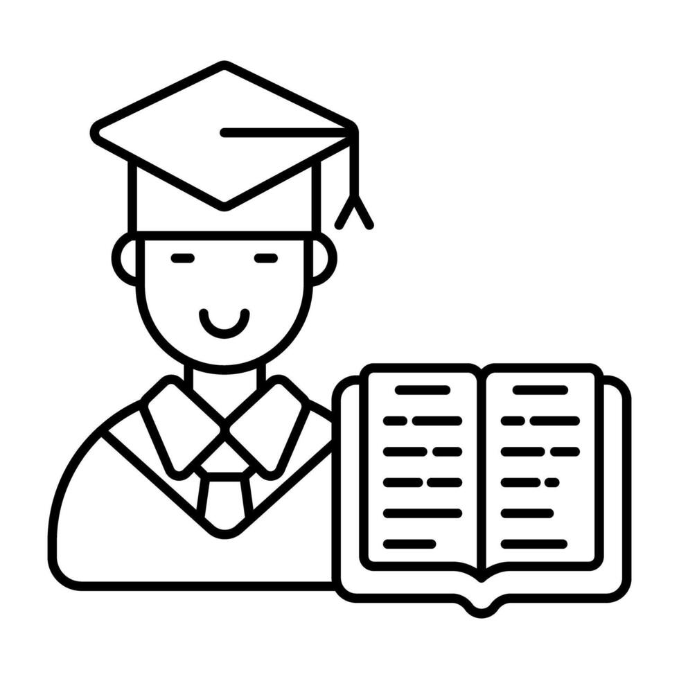 A beautiful Linear design icon of students vector