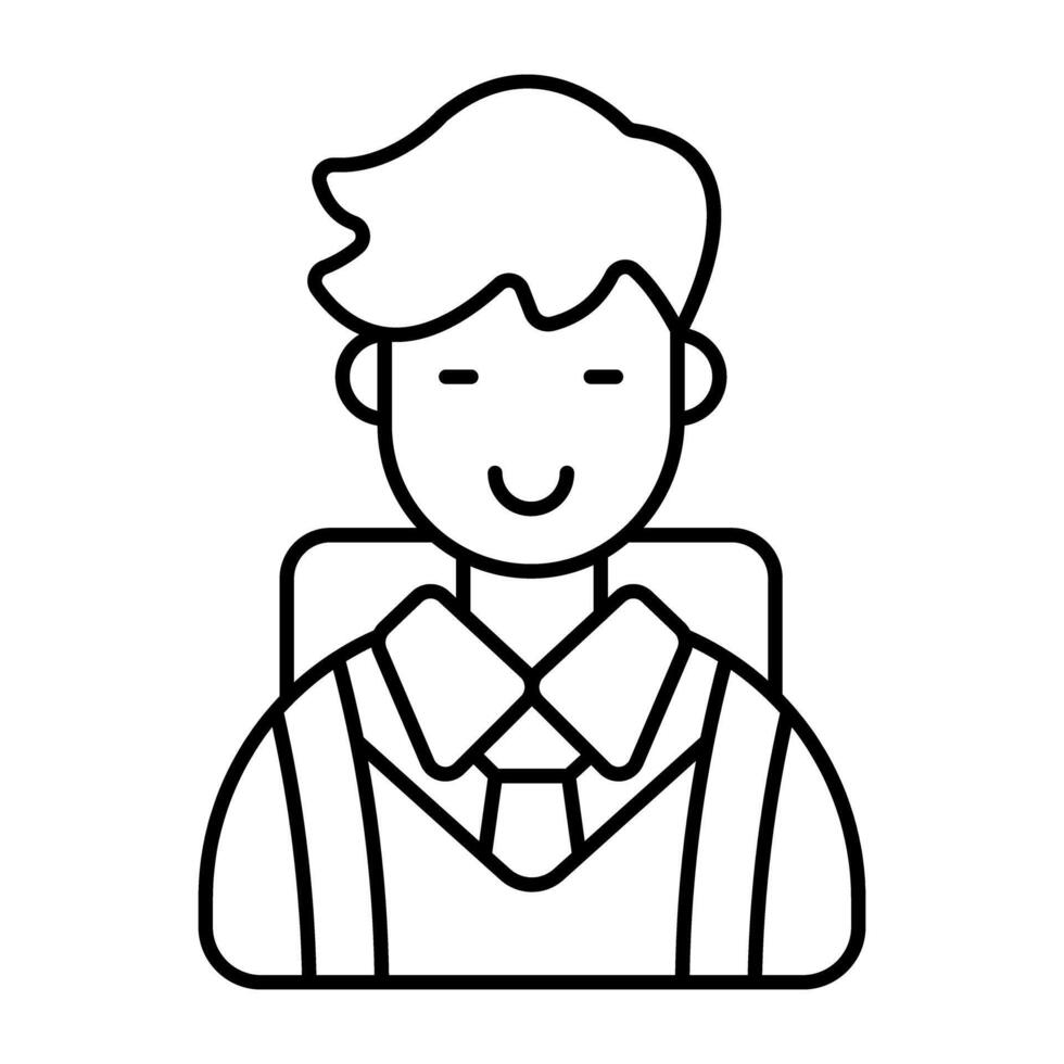 A Linear design icon of student vector