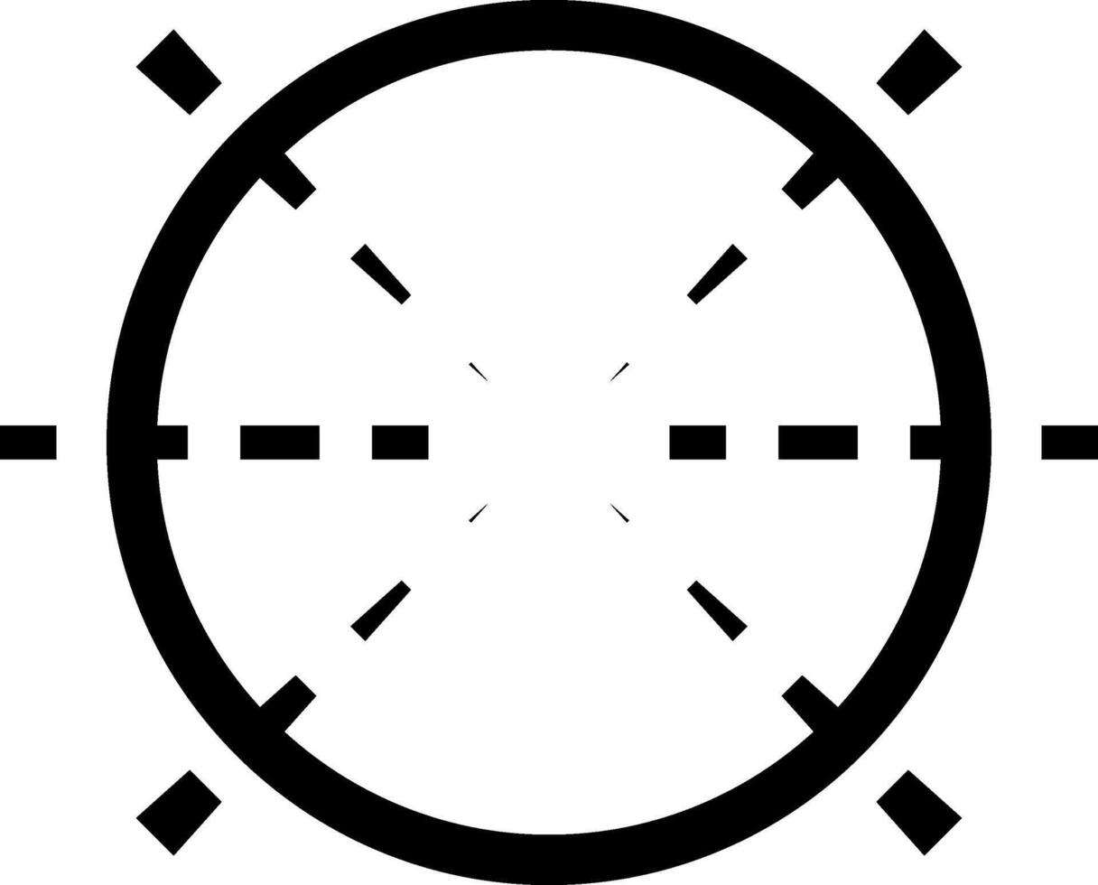 Target aim symbol focusing on a clean white background, embodying concepts of accuracy, precision, and the relentless pursuit of goals across various settings and challenges vector