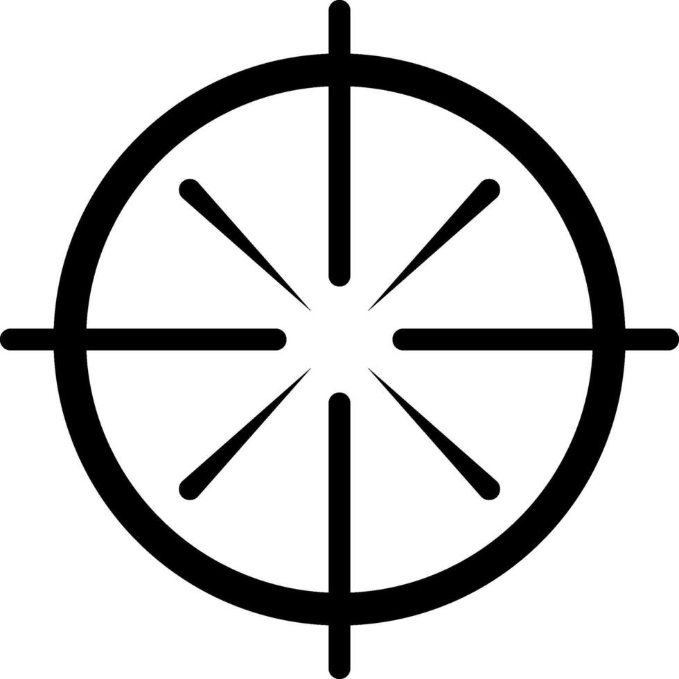 Target aim symbol focusing light beams into a circular formation, creating a striking visual expression of precision and accuracy, emphasizing concentration on goals and objectives vector