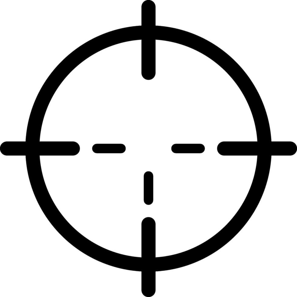 Simple target icon aiming and searching concept with crosshair sign indicating focus, precision and accuracy, ideal for shooting or hunting vector
