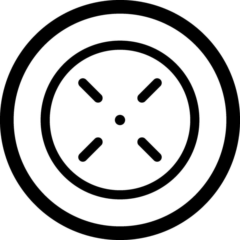 Target icon with crosshairs and a central dot, symbolizing focus, precision, accuracy, and goal achievement within a simple and minimalist design vector