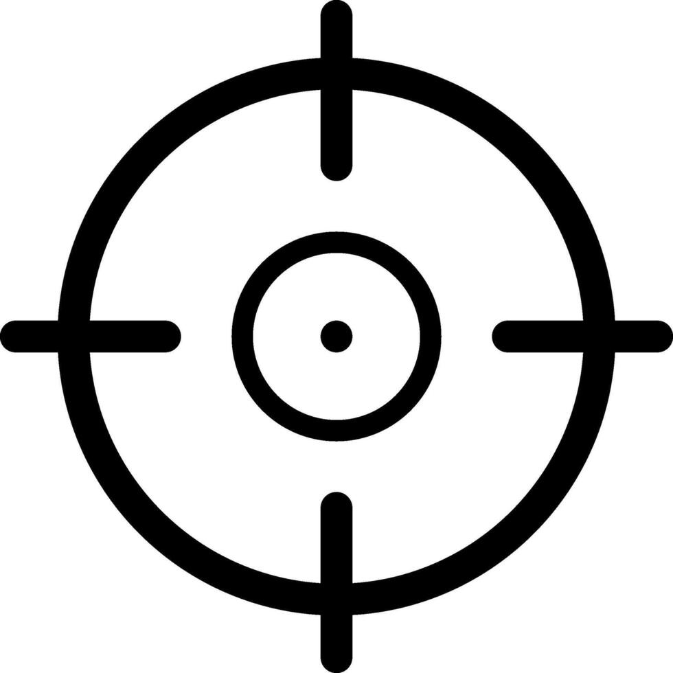 Target icon symbolizing the act of aiming at a central point, focusing on objectives, achieving goals, and embodying precision, accuracy, and success across various contexts vector