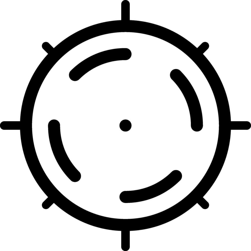 Minimalist icon depicting a target with crosshairs, conveying themes of focus, aiming, precision, and the pursuit of achieving personal and professional goals vector