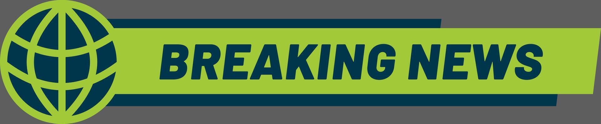 Breaking news banner featuring a globe, delivering urgent and important updates from around the world. Perfect for media and communication platforms, ensuring timely information dissemination vector