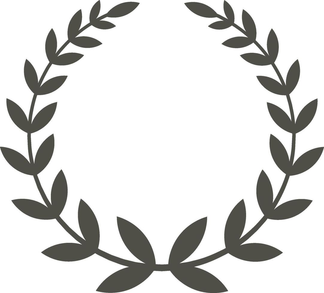 Featuring a minimalist and elegant circular laurel wreath, creating a sophisticated frame that symbolizes victory, achievement, and honor, perfect for celebrating success and excellence vector