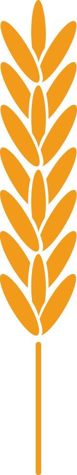 Stylized illustration featuring a wheat stalk adorned with grains, representing the essence of farming, the beauty of agriculture, and the richness of the harvest season vector