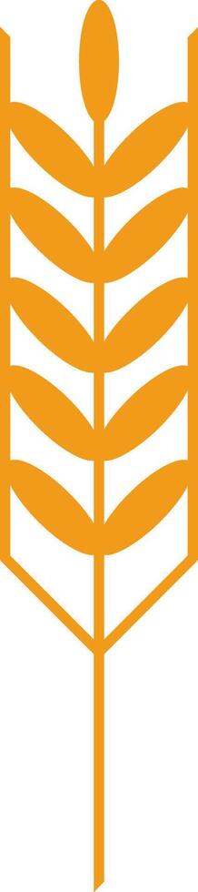 Minimalist illustration featuring an orange wheat stalk, symbolizing growth and abundance in the agricultural industry, ideal for farming and food production designs vector