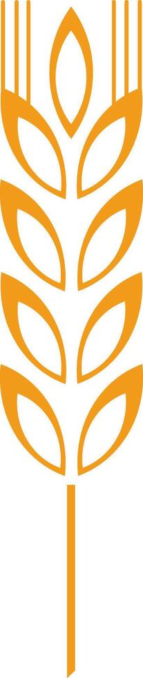 Stylized drawing depicting a wheat stalk with grains and stem, symbolizing agriculture, promoting healthy food choices, and highlighting organic farming practices vector
