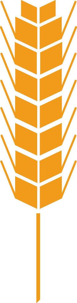 Simple and elegant illustration of a wheat stalk, symbolizing agriculture, farming, healthy food, and the production of bread and pasta vector