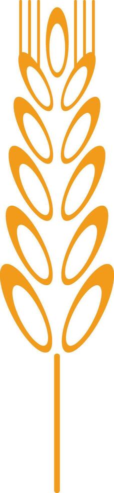 Minimalist illustration of a wheat stalk symbolizing growth, abundance, and the agricultural industry, suitable for logos, icons, or branding related to farming, food, or nature vector