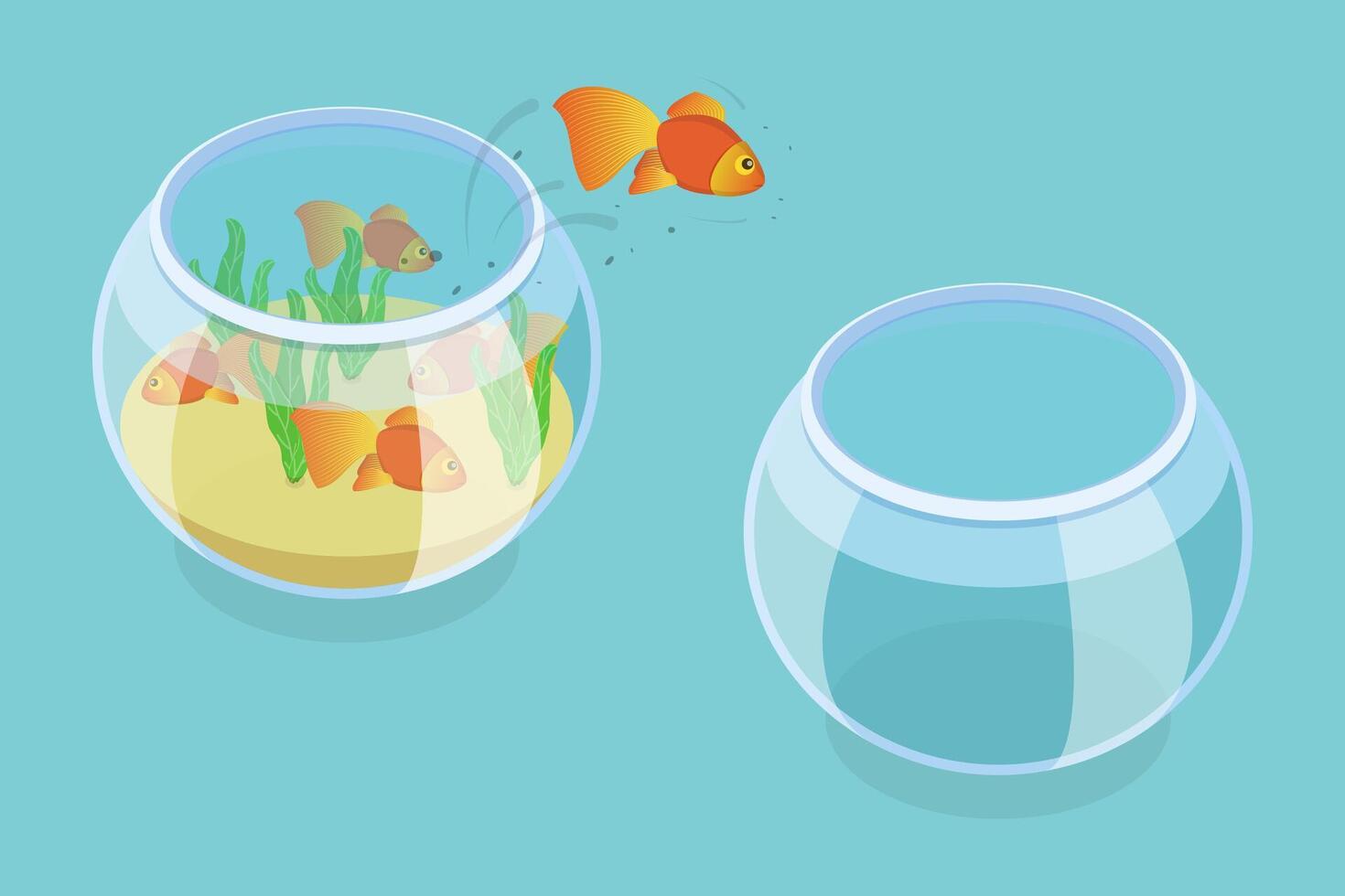 3D Isometric Flat Conceptual Illustration of Better Place, Think Differently vector