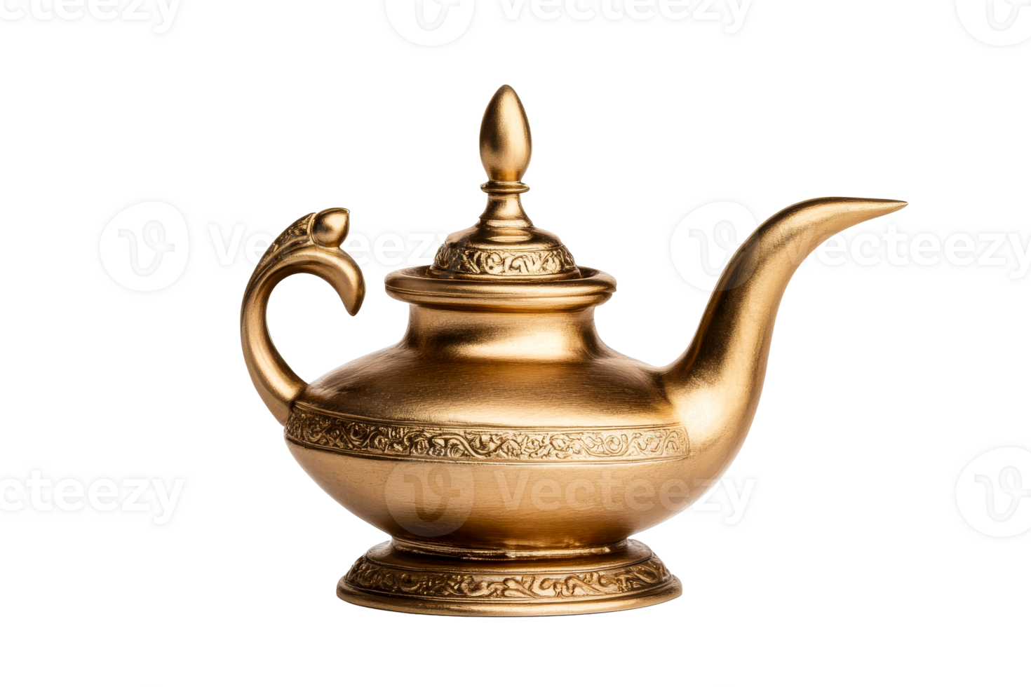 Elegant brass teapot designed for traditional ceremonies png