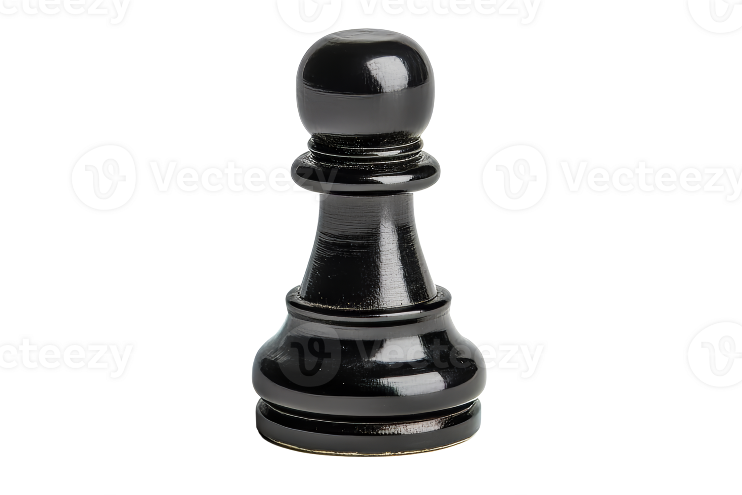 Black pawn chess piece on a transparent background for graphic design png