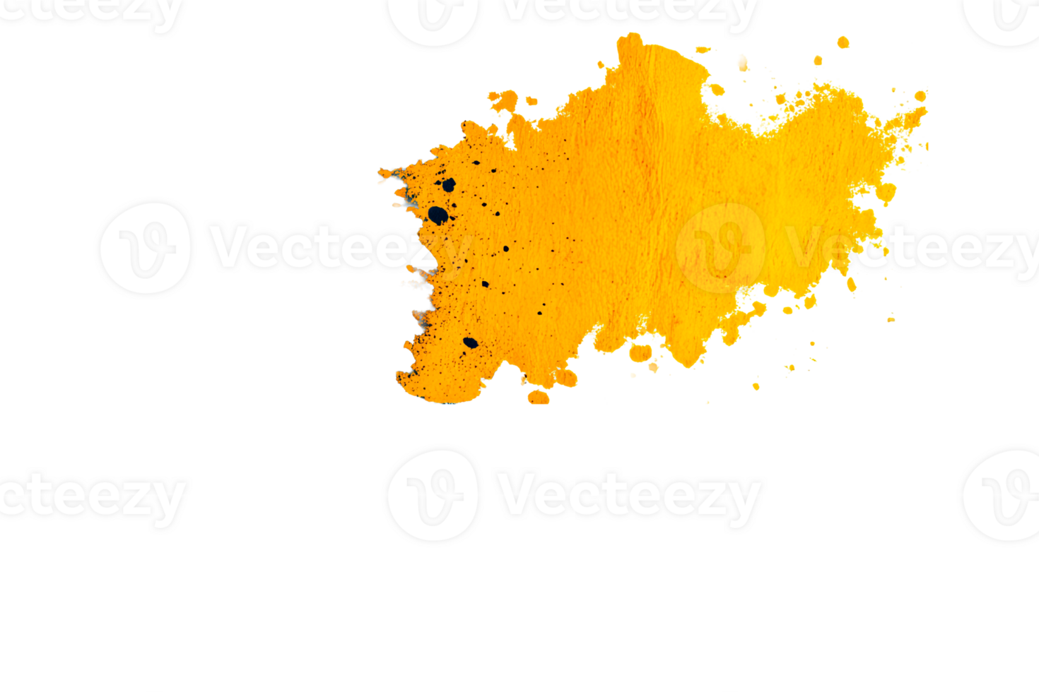 Vibrant yellow paint splash on transparent background png