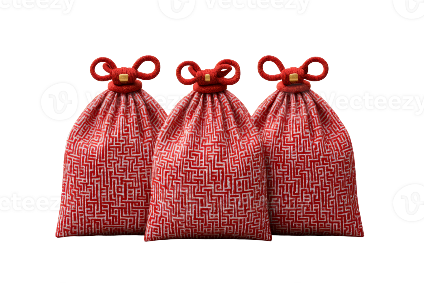 Intricate patterned pouches on a clear background png