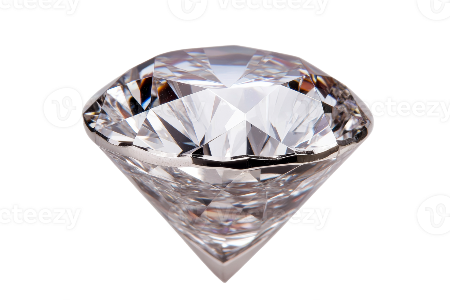 Brilliant diamond with a transparent background shining elegantly png