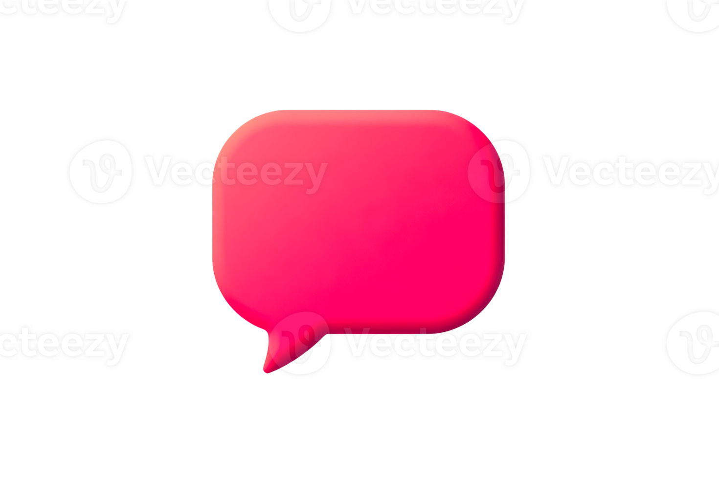 Bright pink speech bubble on a transparent background png