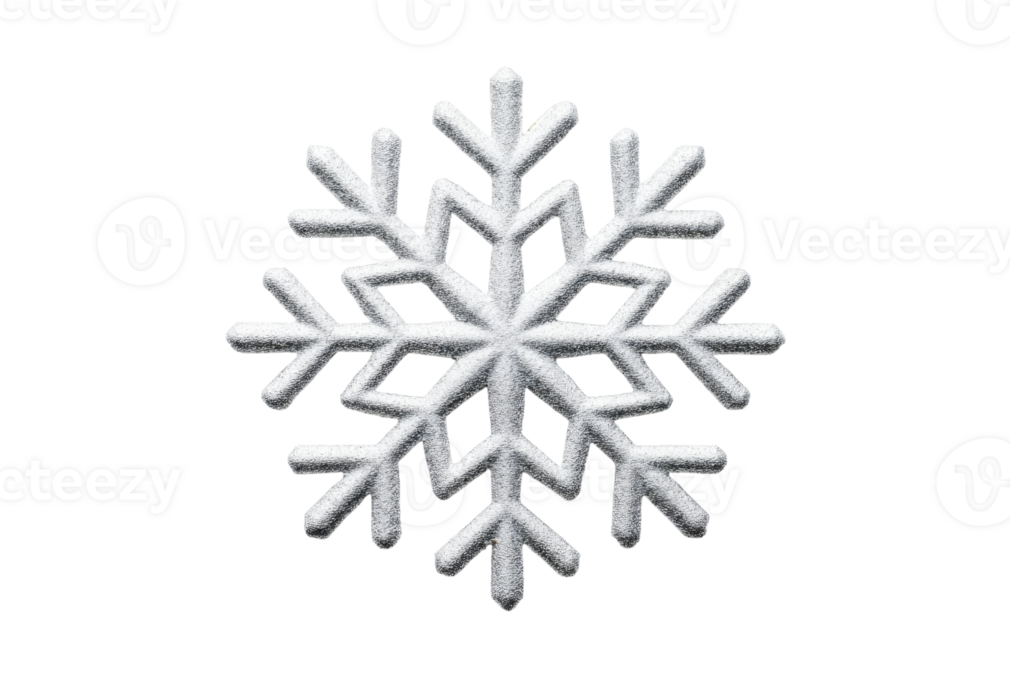 Snowflake design with intricate details on transparent background png