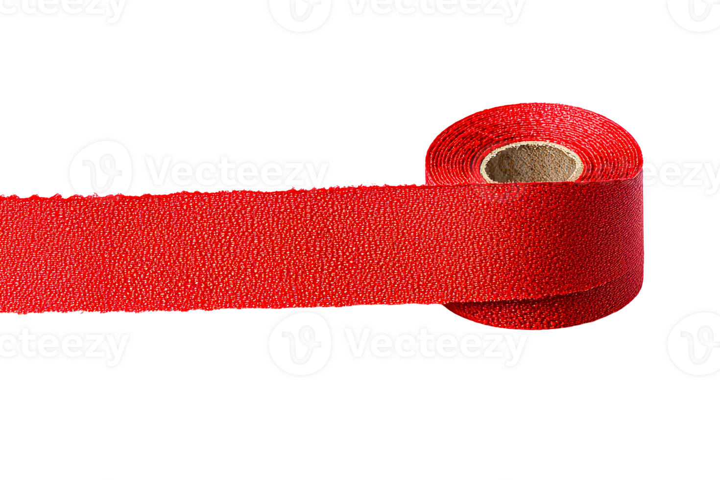 Colorful red ribbon roll suitable for crafting and decorating png