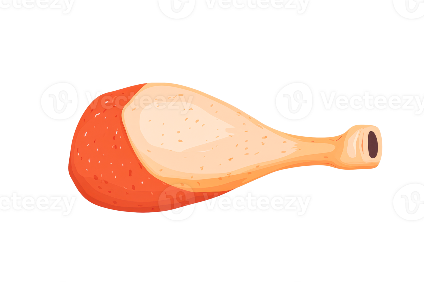 Delicious roasted chicken leg piece with a crispy texture png