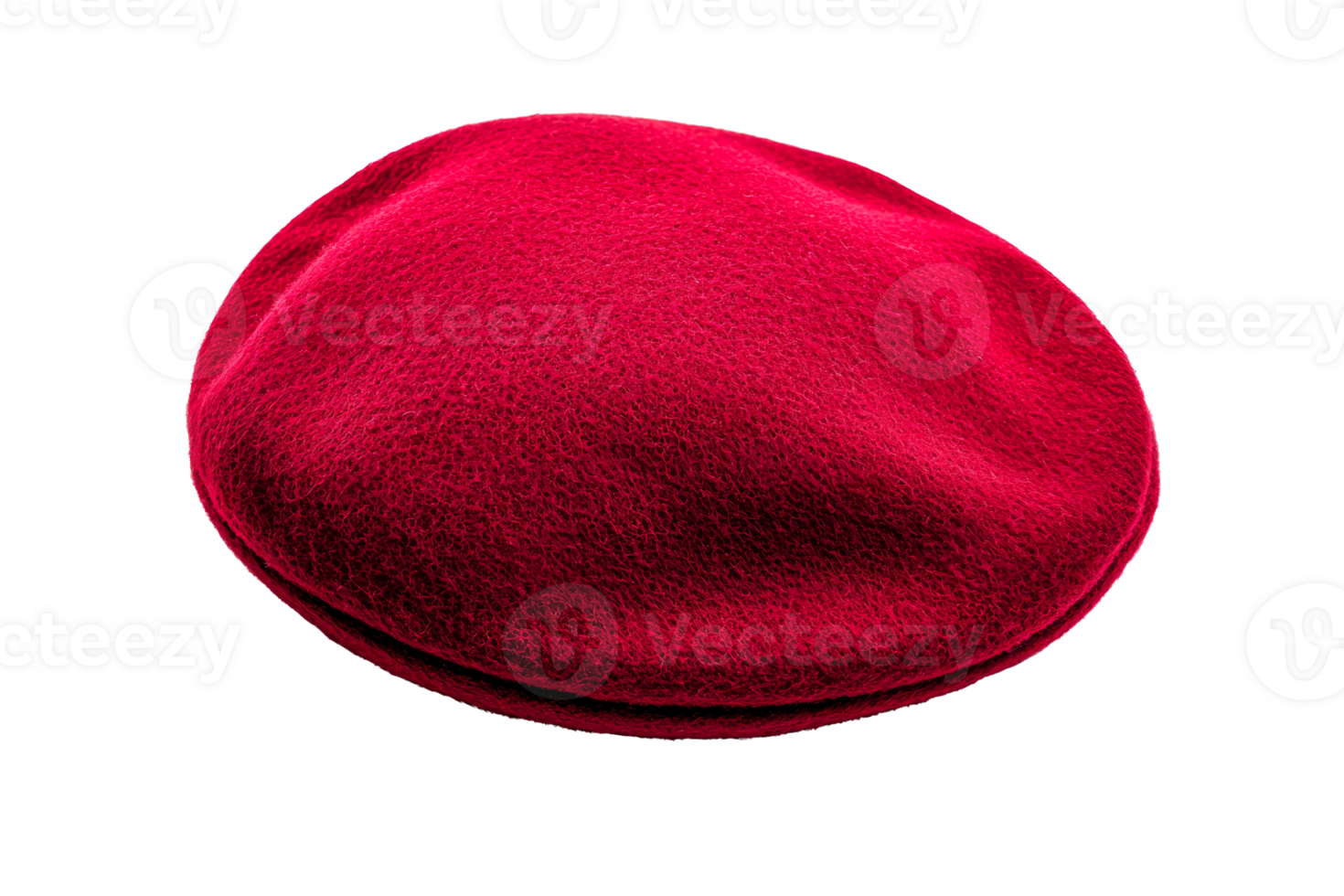 Classic red beret for stylish winter fashion accessory png