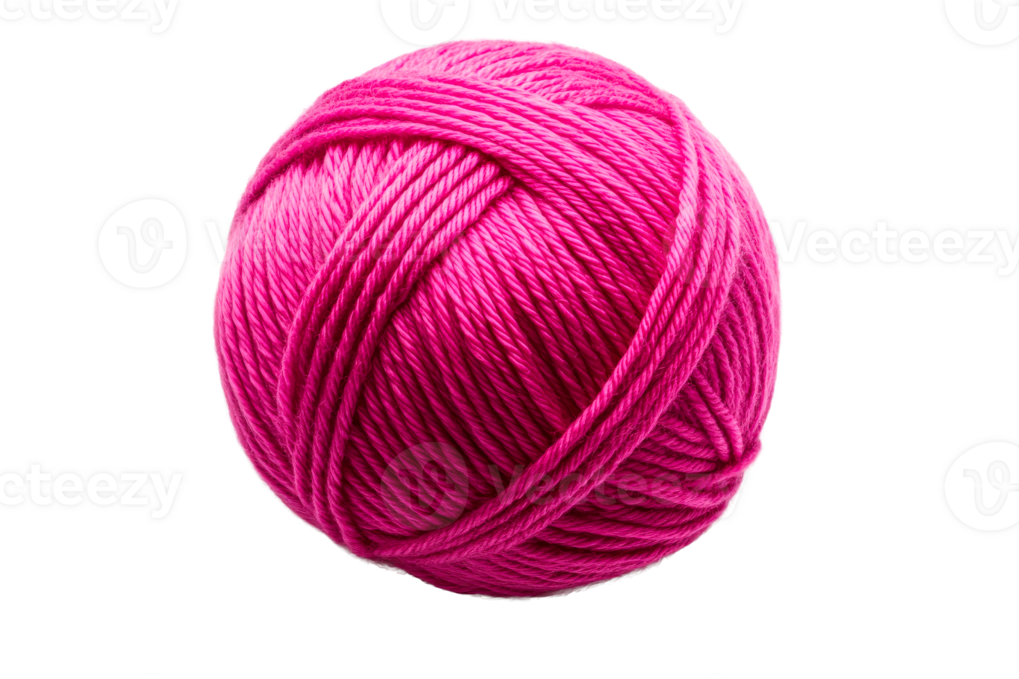 Bright pink yarn ball ready for crafting and knitting projects png