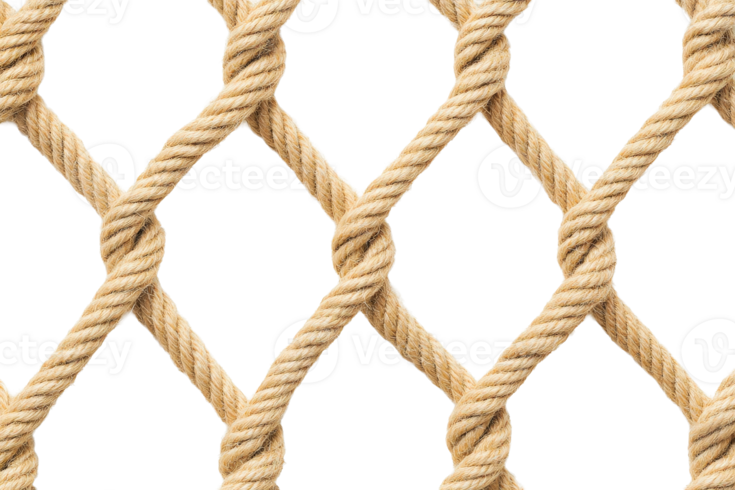 Rope net with woven texture on transparent background png