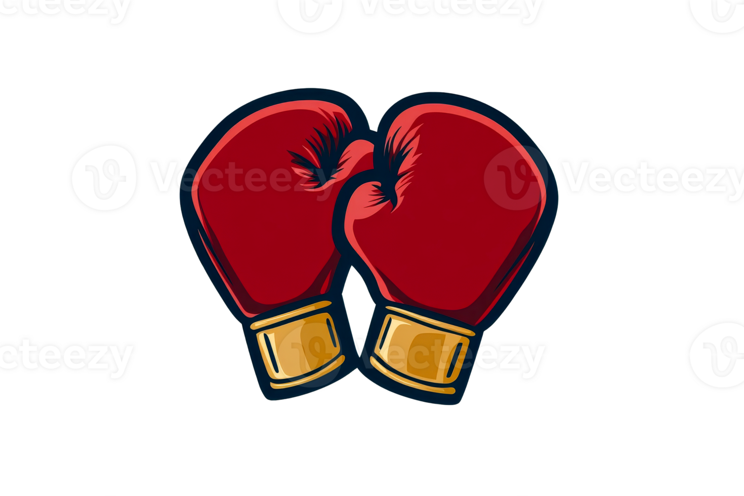 Boxing gloves with a transparent background for sports design png