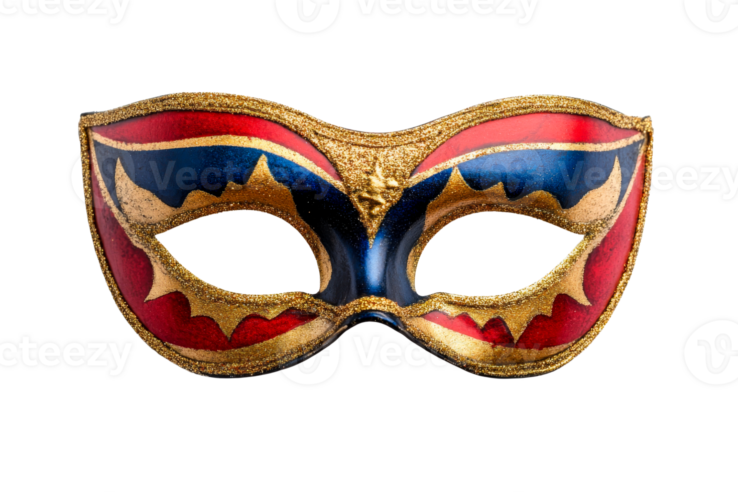 Colorful masquerade mask with intricate design and glitter png