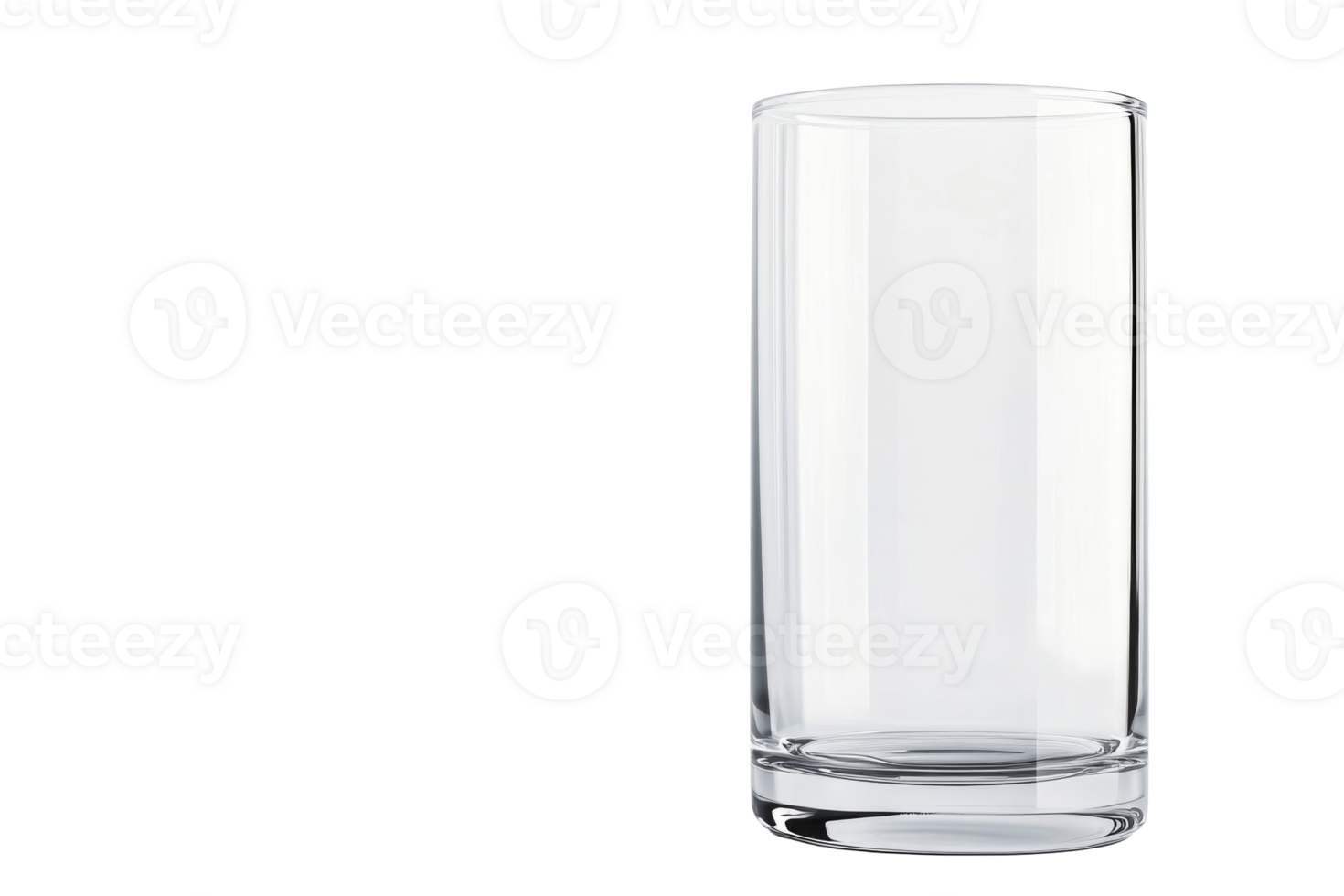 Tall clear glass with transparent background for various uses png