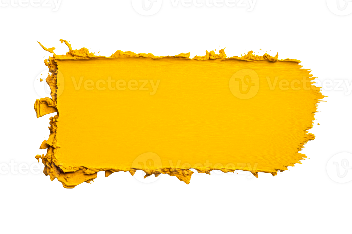Bright yellow paint splash with transparent background for design use png