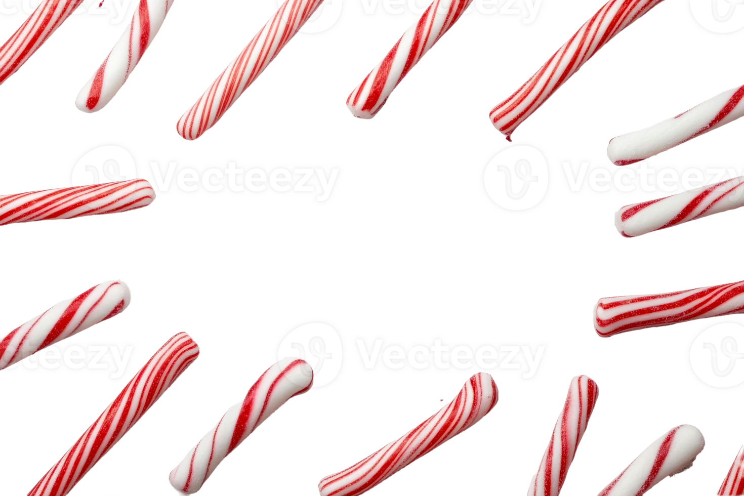 Festive candy canes, red stripes, sweet treats, holiday delight, cut out transparent png