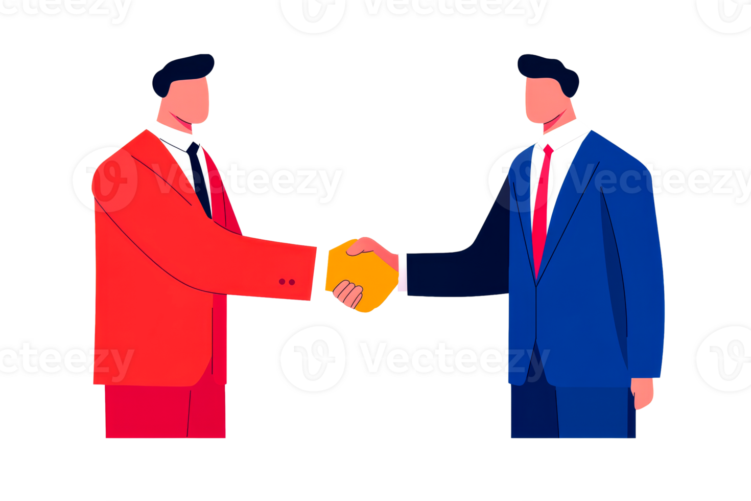 Agreement handshake of two business partners , cut out transparent png