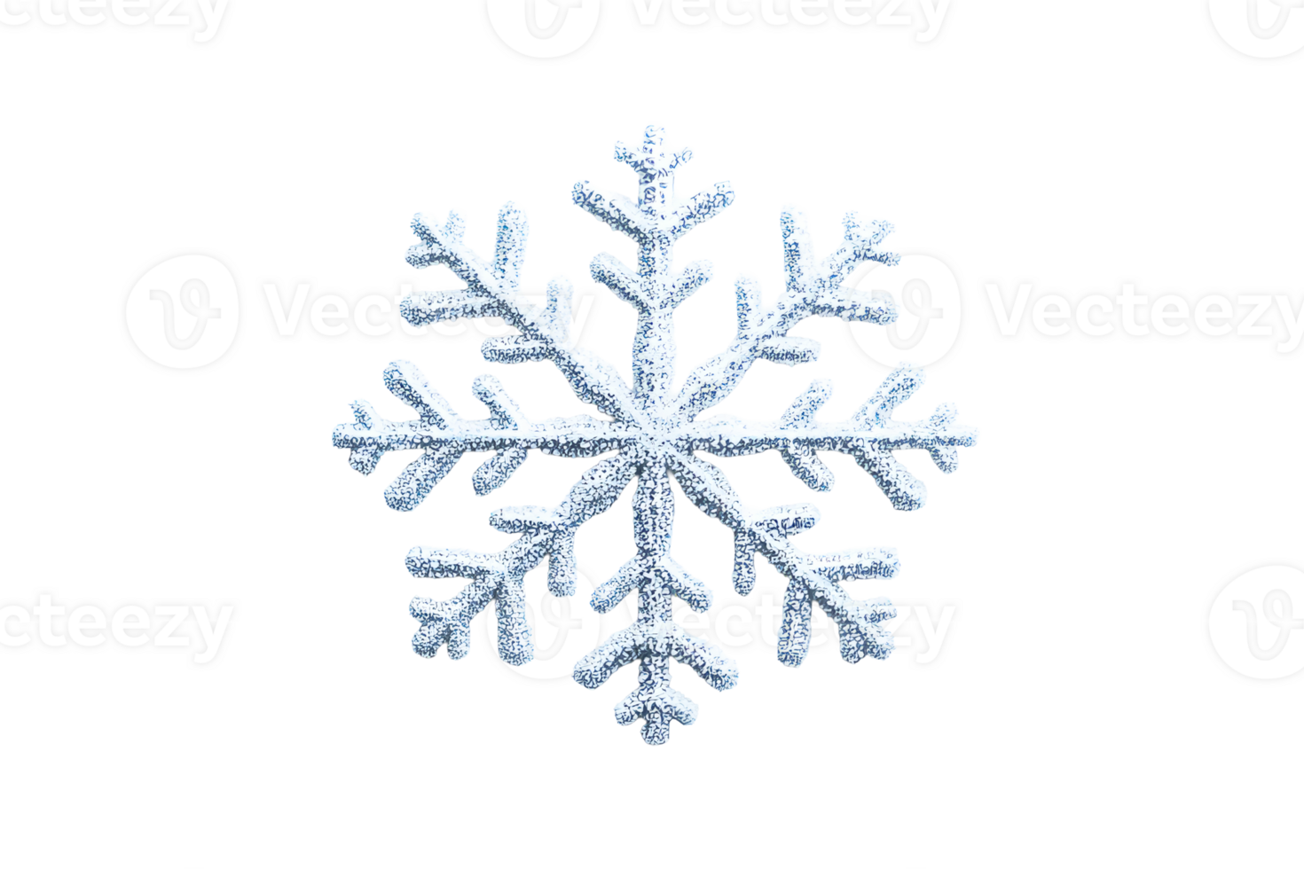 Sparkling snowflake with intricate details on dark background, cut out transparent png