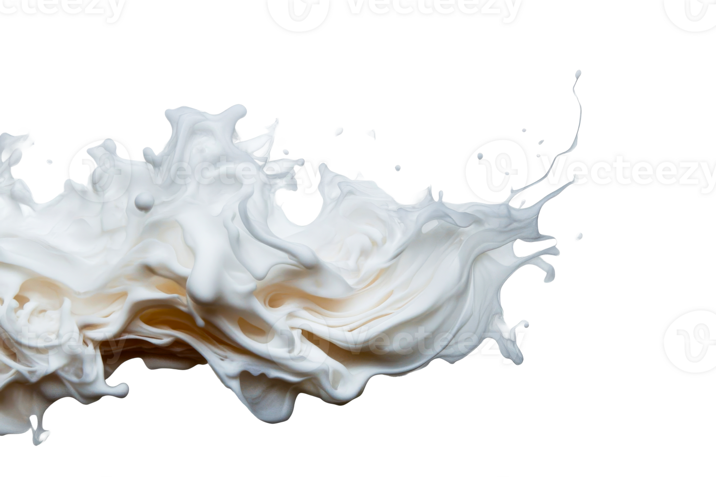 Milk Splash Creation Forming Shape, white, black background, cut out transparent png