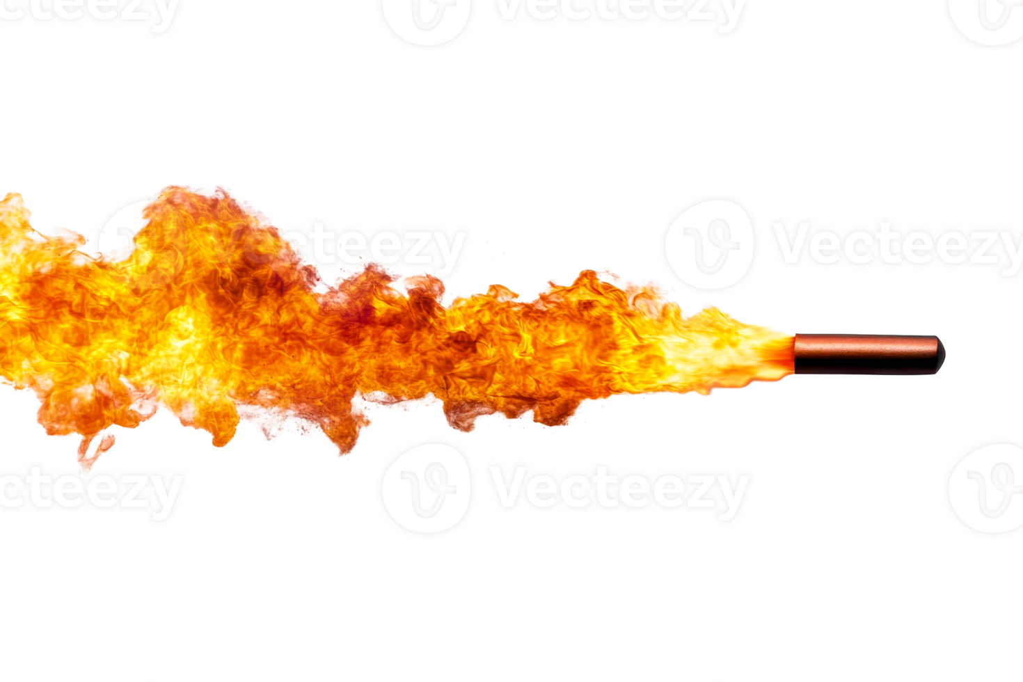 Torch projecting fire, flame, burning, danger, heat and weapon, cut out transparent png