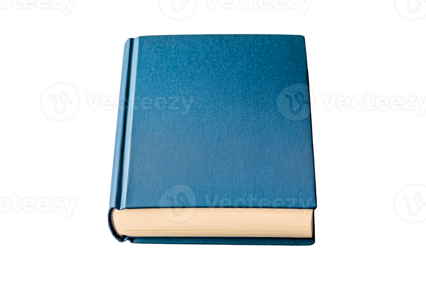 Closed book with blue cover, knowledge symbol, library, cut out transparent png